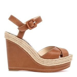 Christian Louboutin Almeria leather platform wedge sandals 36 US 5.5